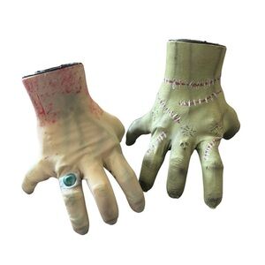 Halloween Creepy Animated Hand Green Spooky Creepy Set 2 Crawly Halloween Prop